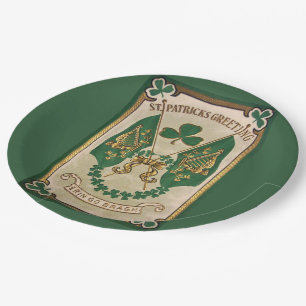 St. Patricks Day Greeting Paper Plate