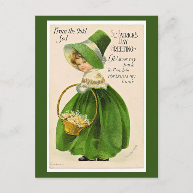 St. Patrick's Day Greeting, Postcard (Front)
