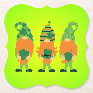 St. Patrick's Day Grnomes-59065 Paper Coaster