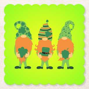 St. Patrick's Day Grnomes-59065 Paper Coaster