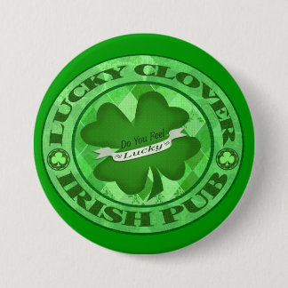 St. Patrick's Day Grungy Pub Button