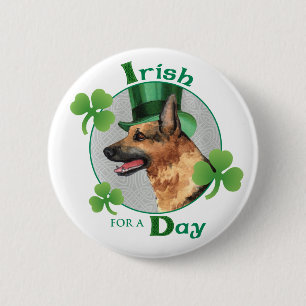 St. Patrick's Day GSD 2 Inch Round Button