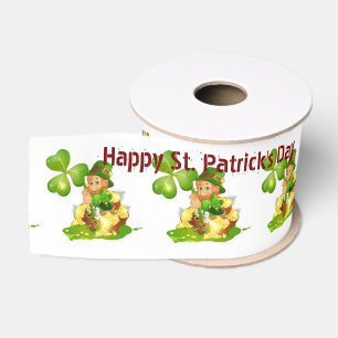 St. Patrick's Day Happy Birthday Ribbon Grosgrain Ribbon