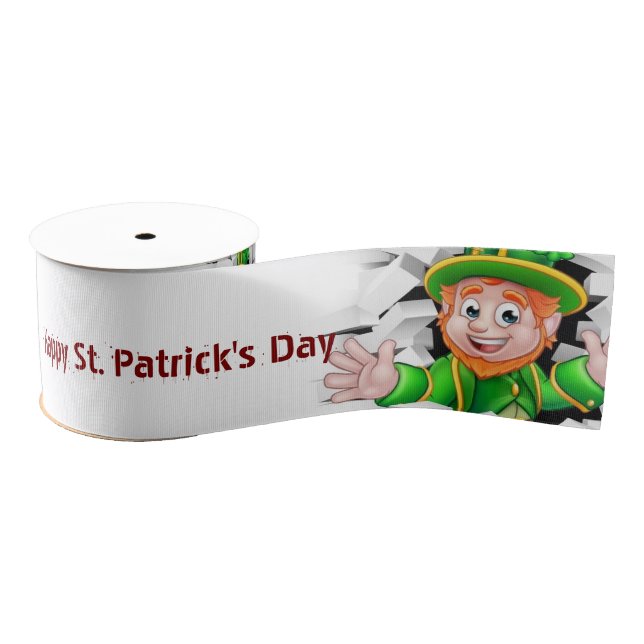 St. Patrick's  Day Happy Birthday Ribbon Grosgrain Ribbon (Spool)