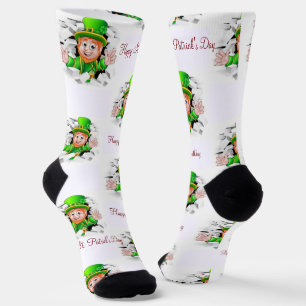 St. Patrick's Day Happy Birthday Socks