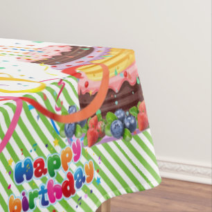St. Patrick's Day Happy Birthday Tablecloth 