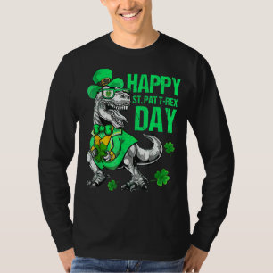 St Patricks Day Happy St Pat Trex Day Kids Toddle T-Shirt