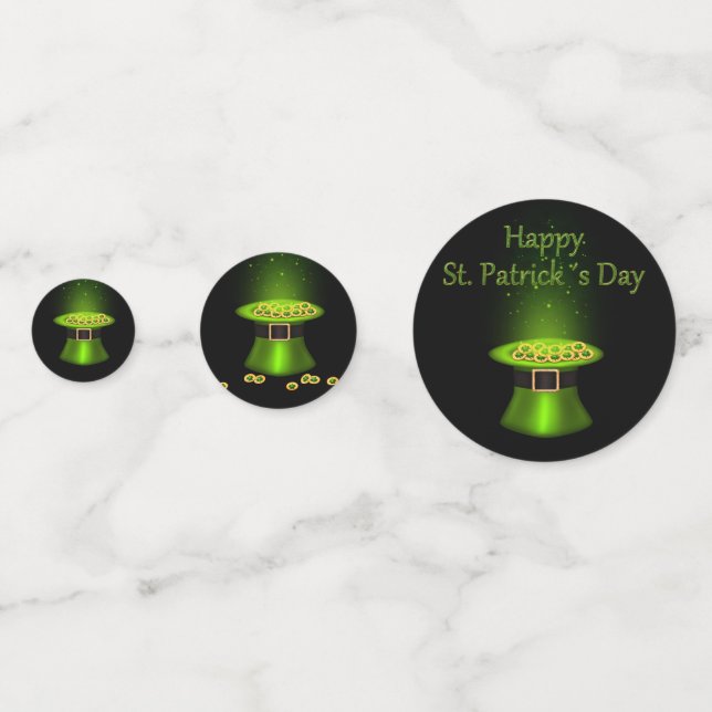 St. Patrick's Day Hat Coins Confetti (Fronts)