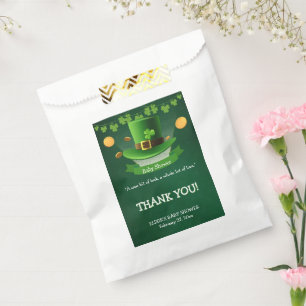 St. Patrick's Day Hat Shamrock Gold Baby Shower Favour Bag