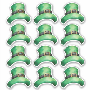 St. Patrick's Day hat sticker sheet