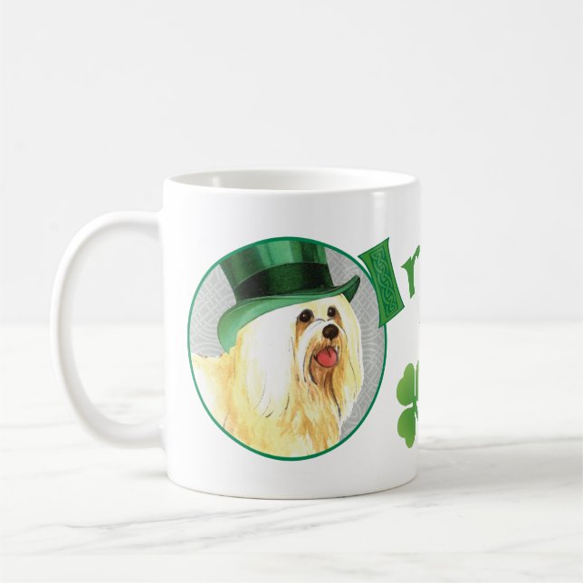 St. Patrick's Day Havanese Coffee Mug (Left)