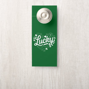 St Patrick's Day Heart Lucky Clover Shamrock  Door Hanger