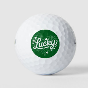 St Patrick's Day Heart Lucky Clover Shamrock Golf Balls