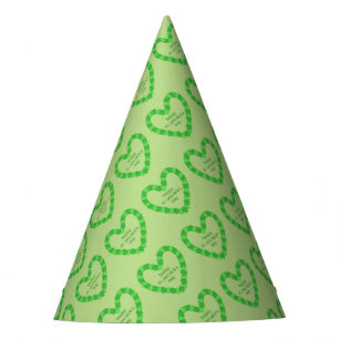 St Patrick's Day Heart Party Hat