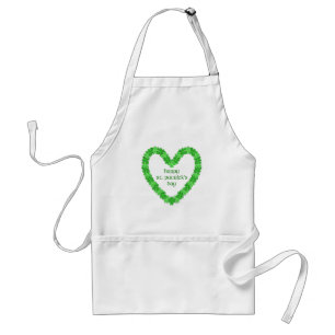 St Patrick's Day Heart Standard Apron