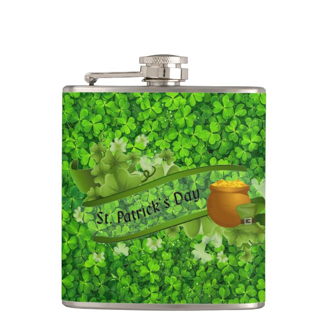St. Patricks day Hip Flask (Front)