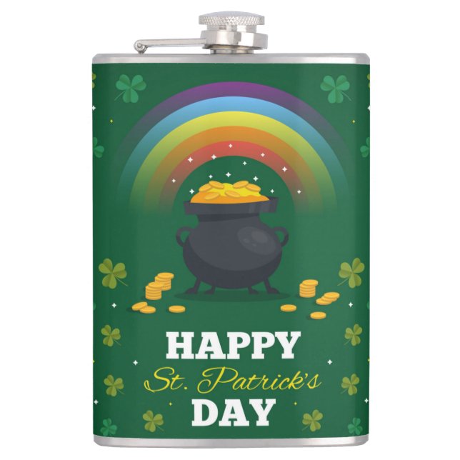 St. Patrick's Day Hip Flask (Front)