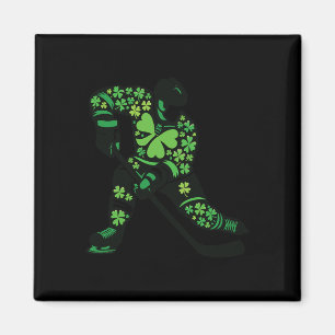 St Patricks Day Hockey Player - Shamrock Spirit Sp Magnet