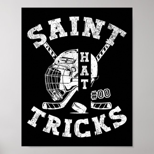 St Patricks Day Hockey Saint Hat Tricks Men Kids B Poster (Front)