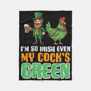 St Patricks Day Im So Irish Even My Green Saint Pa Fleece Blanket