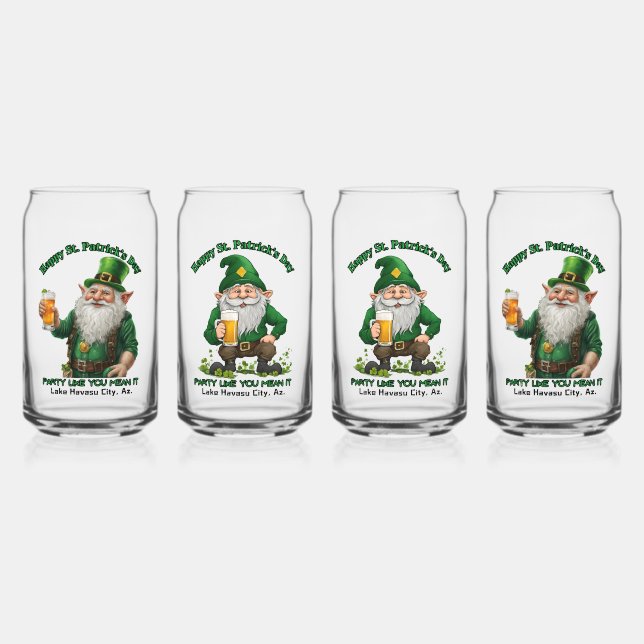 St. Patrick's Day in Lake Havasu, Az. Can Glass (Front)