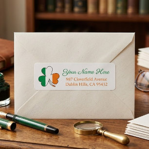 St Patrick's Day Ireland Flag Custom Name Shamrock