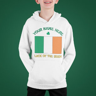 St Patrick's Day Ireland Flag Custom Name Shamrock