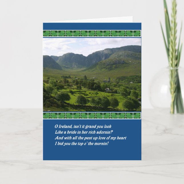 St. Patrick's Day Ireland Irish blessing Card (Front)