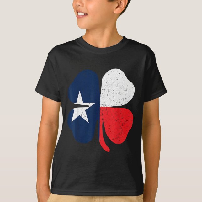 St. Patrick's Day Iri-shirt - Texas Flag Tee  (Front)