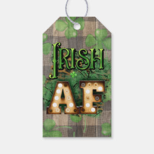 St. Patrick's Day Irish AF Irish Marquee Lights Gift Tags