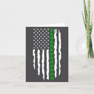 St. Patrick's Day Irish American Flag  Card