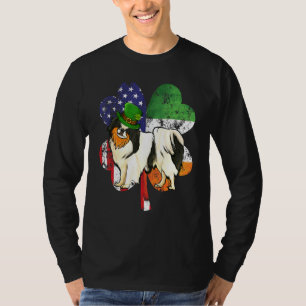 St Patricks Day Irish American Flag Japanese Chin  T-Shirt