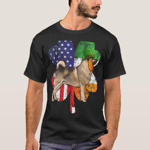 St Patricks Day Irish American Flag Norwegian Elkh T-Shirt