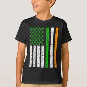 St Patricks Day Irish American Flag Shamrocks Men T-Shirt