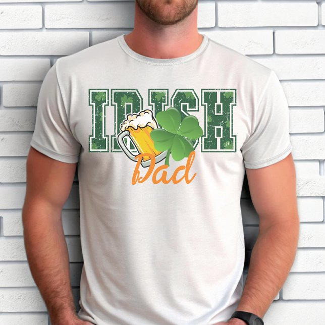 St. Patrick's Day Irish Beer Clover Dad T-shirt Tri-Blend Shirt (Creator Uploaded)