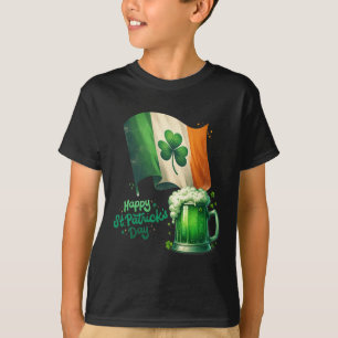 St Patrick's Day Irish Beer Ireland Flag Men Women T-Shirt