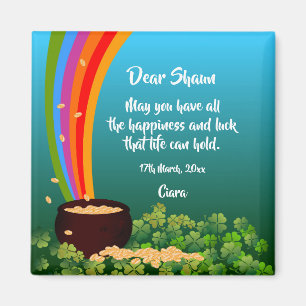St. Patrick's Day Irish Blessing with clovers Magn Magnet