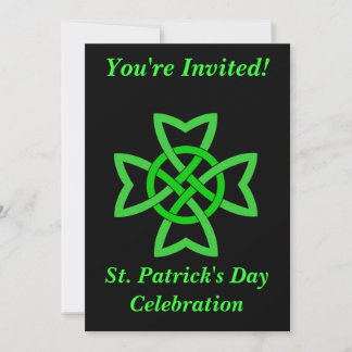 St Patricks Day Irish Celebration Celt Knot Invitation