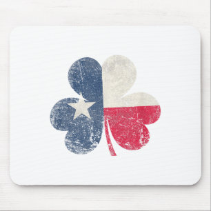 St. Patricks Day Irish Clover Texas Texan  Mouse Pad