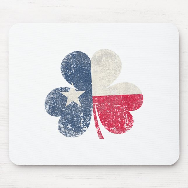 St. Patricks Day Irish Clover Texas Texan  Mouse Pad (Front)