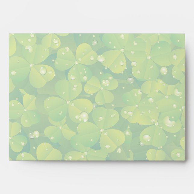 St. Patrick's Day Irish clover wedding envelope (Front)