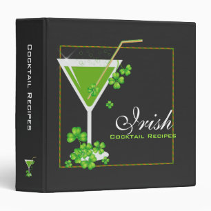 St.Patricks Day Irish Cocktail Recipes Binder