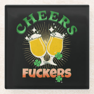 St Patricks Day Irish Drinkin Glass Coaster