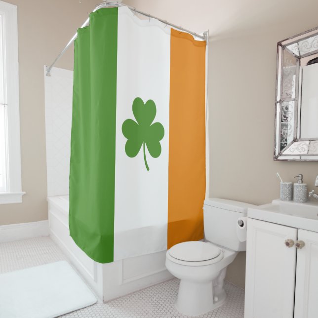 St Patrick's Day Irish Flag with Shamrock Clover (In Situ)