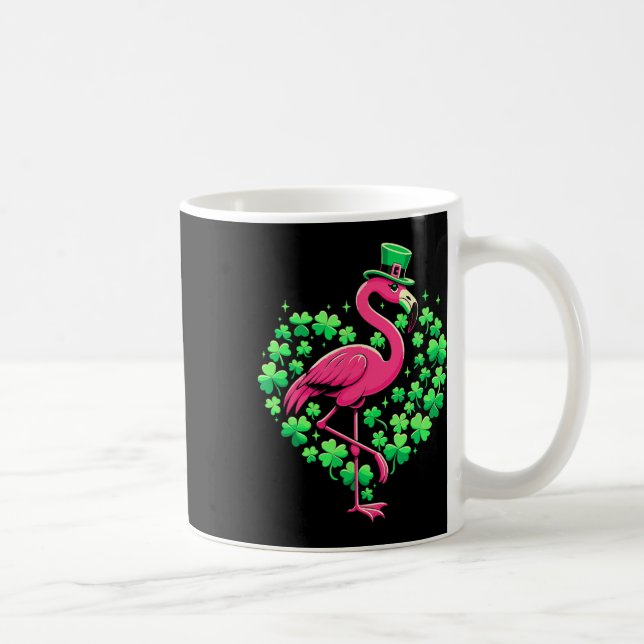 St Patricks Day Irish Flamingo  Coffee Mug (Right)