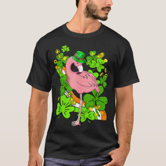 St Patricks Day Irish Flamingo Shamrock Saint Patt T-Shirt