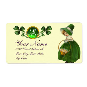 ST PATRICK'S DAY- IRISH GIRL AND SHAMROCKS