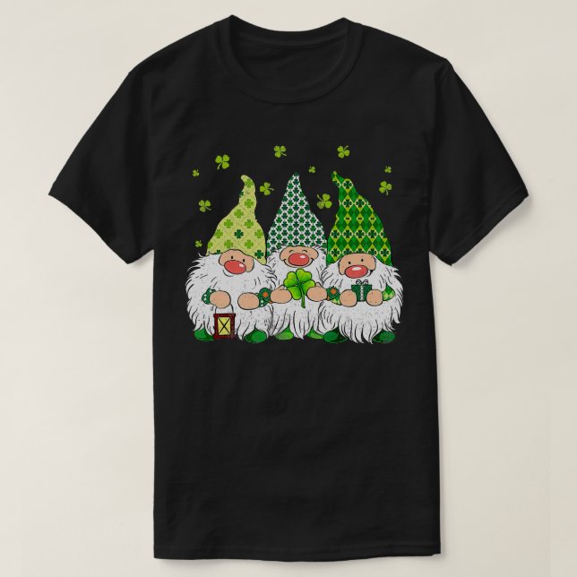 St Patricks Day Irish Gnomes s Funky St Pattys Day T-Shirt (Design Front)