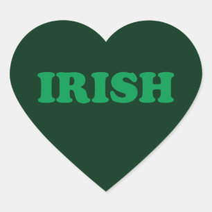 St. Patrick's Day Irish Green Heart Sticker