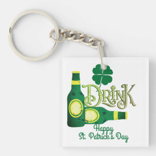 St. Patrick's Day Irish green lucky Shamrock  Keychain
